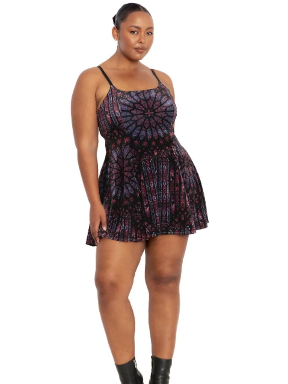Blackmilk Basilica Of Saint-Denis Velvet Scoop Mini Strappy Dress NWT - Picture 7 of 9